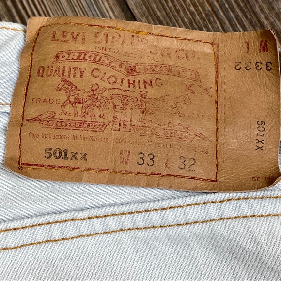 Vintage 1998 Levis 501 BleachWash Button Fly Jeans - Picture 3 of 12